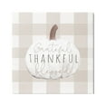 thumbnail image 1 of Stupell Industries Grateful Thankful Pumpkin Holiday Painting Gallery Wrapped Canvas Print Wall Art, 17 x 17, 1 of 7
