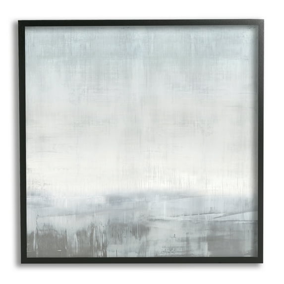 Stupell Industries Gray Contemporary Scenery Abstract Painting Black Framed Art Print Wall Art, 12 x 12