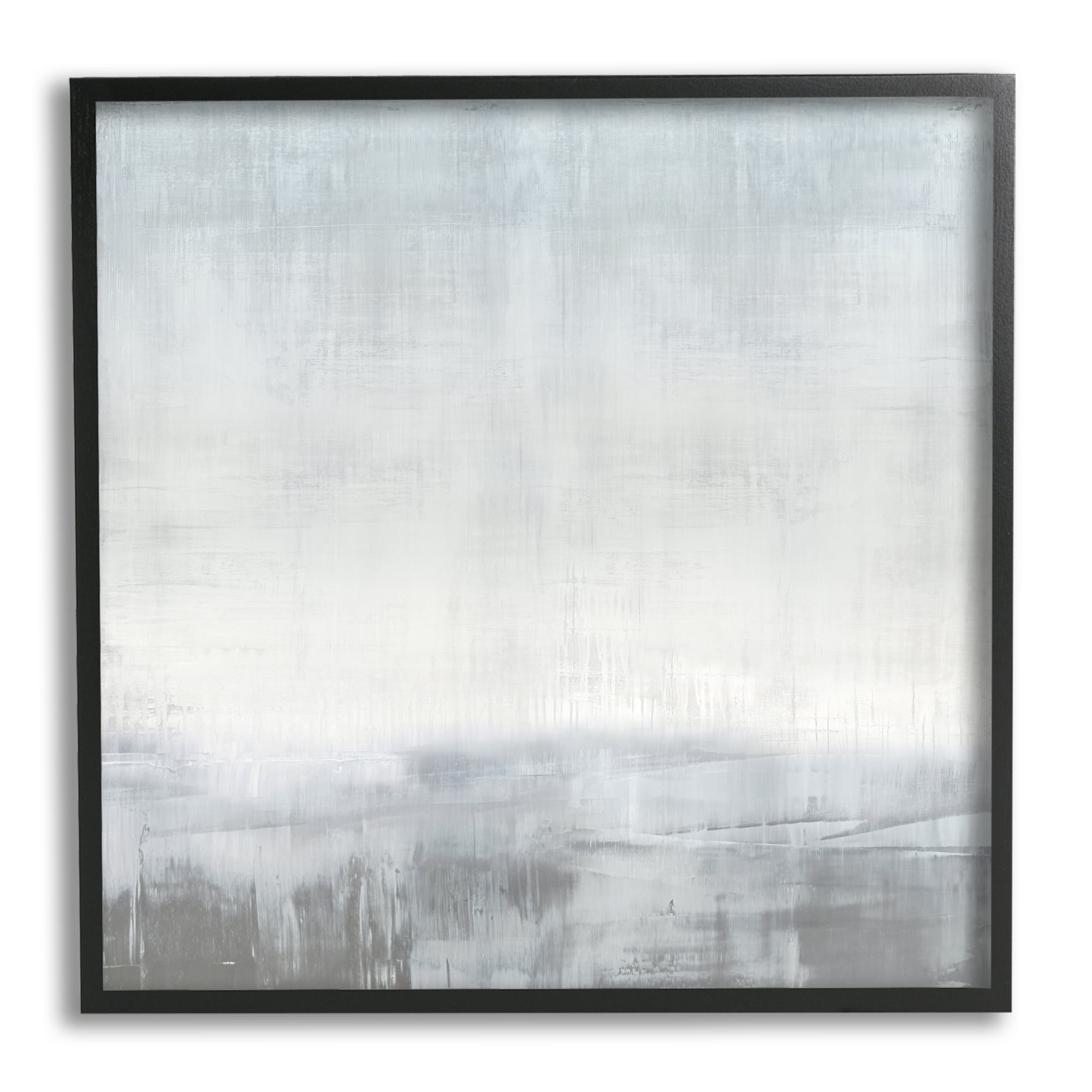 Stupell Industries Gray Contemporary Scenery Abstract Painting Black Framed Art Print Wall Art, 17 x 17