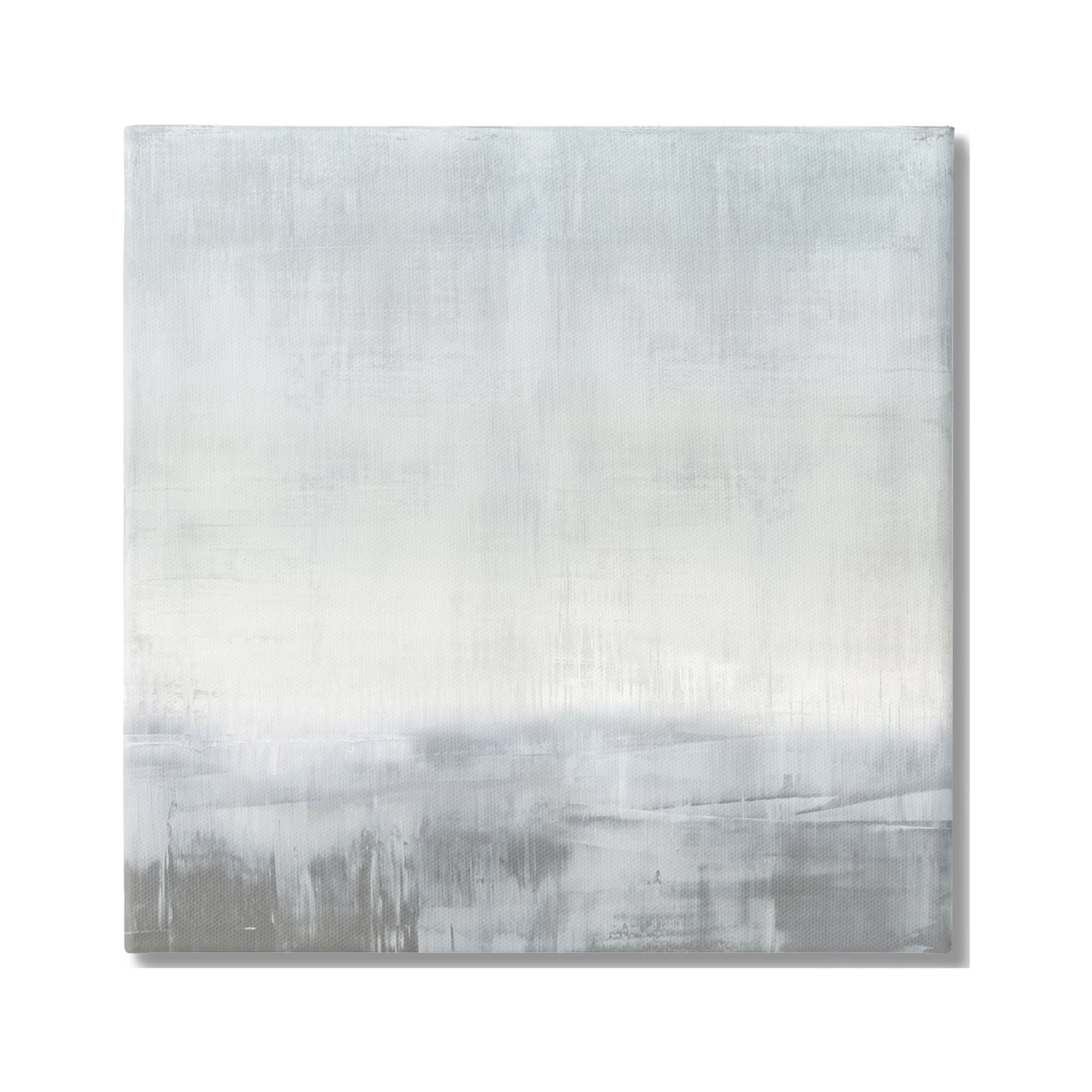 Stupell Industries Gray Contemporary Scenery Abstract Painting Gallery Wrapped Canvas Art Print Wall Art, 17 x 17