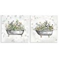 thumbnail image 1 of Stupell Industries Gray Muted Watercolor Flower Tub Bath & Laundry Painting Unframed Art Print Wall Art, 12 x 12, Set of 2, 1 of 8