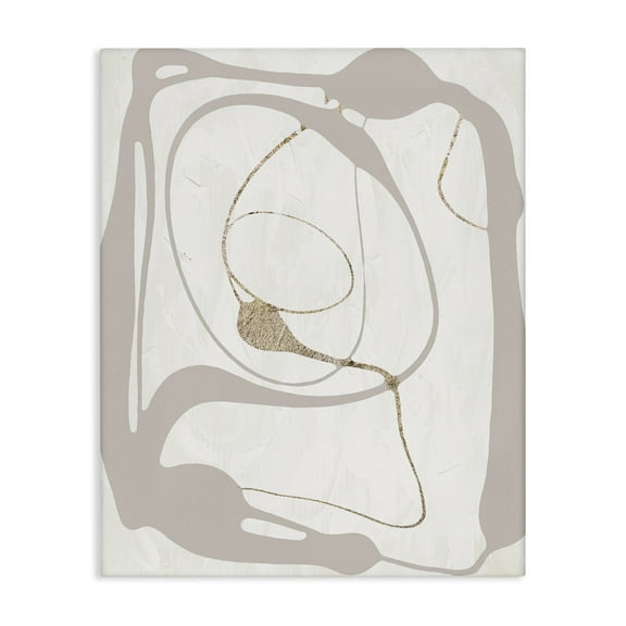 Stupell Industries Gray Very Abstract Figure Abstract Painting Gallery Wrapped Canvas Art Print Wall Art, 16 x 20