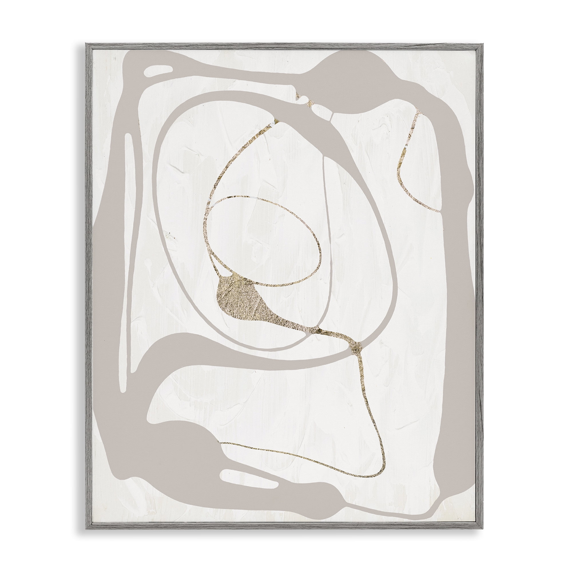 Stupell Industries Gray Very Abstract Figure Abstract Painting Gray Framed Art Print Wall Art, 16 x 20