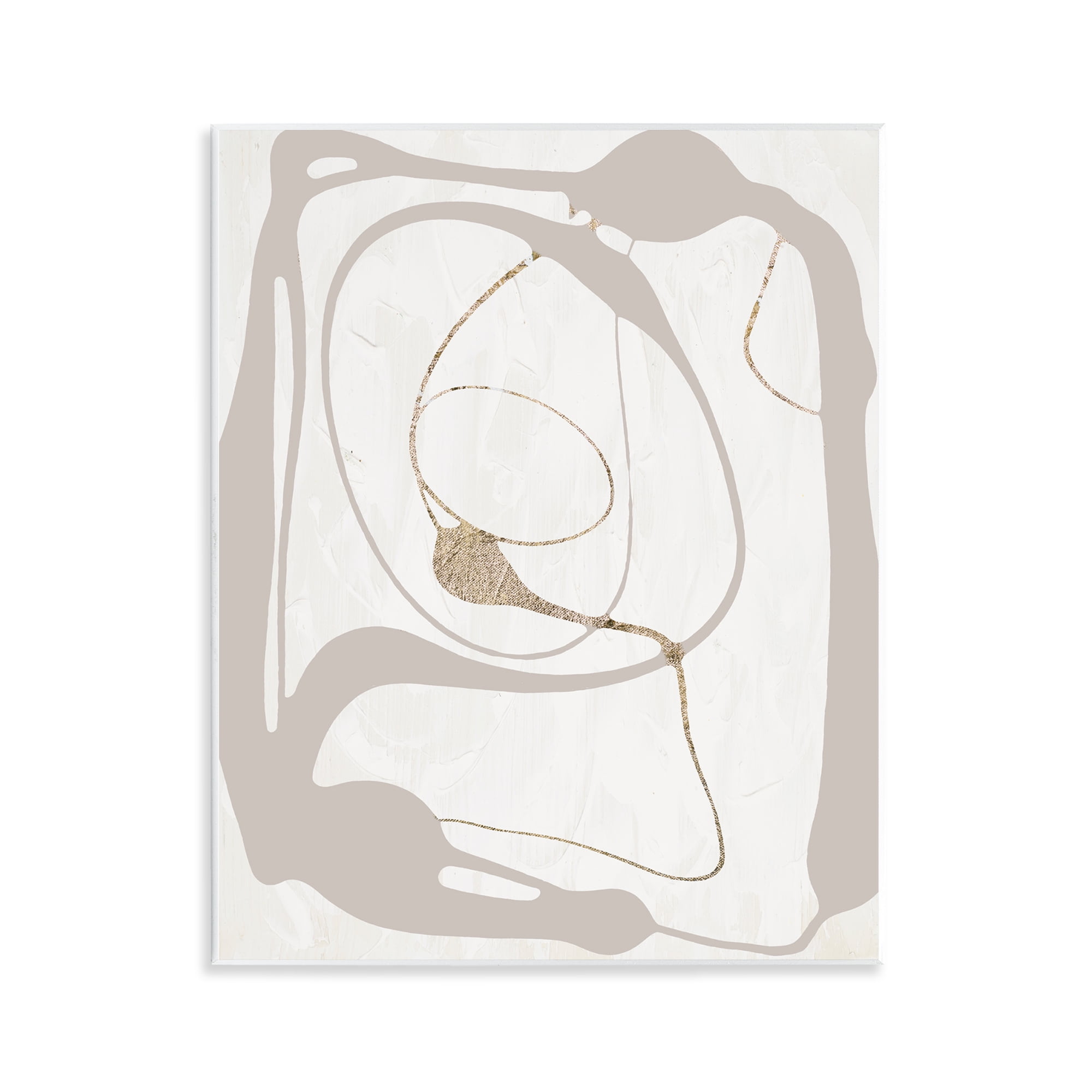 Stupell Industries Gray Very Abstract Figure Abstract Painting Unframed Art Print Wall Art, 11 x 14