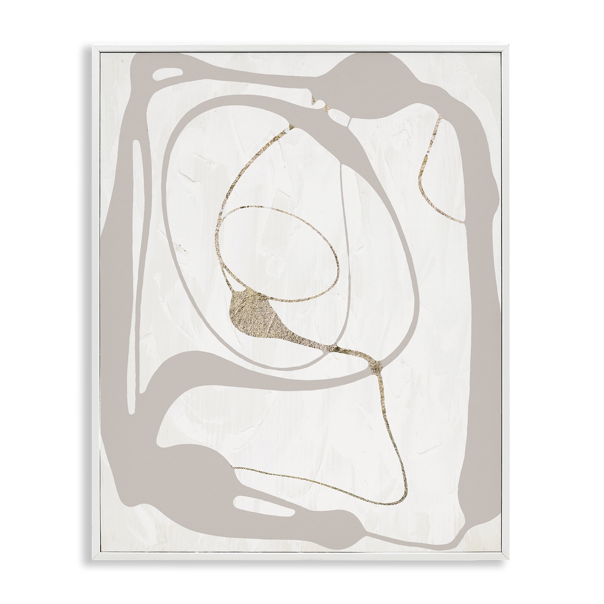 Stupell Industries Gray Very Abstract Figure Abstract Painting White Framed Art Print Wall Art, 11 x 14