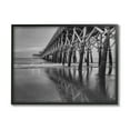 thumbnail image 1 of Stupell Industries Grayscale Ocean Photography Tall Water Bridge Dock Framed Wall Art, 14 x 11, Design by Daniel Sproul, 1 of 5