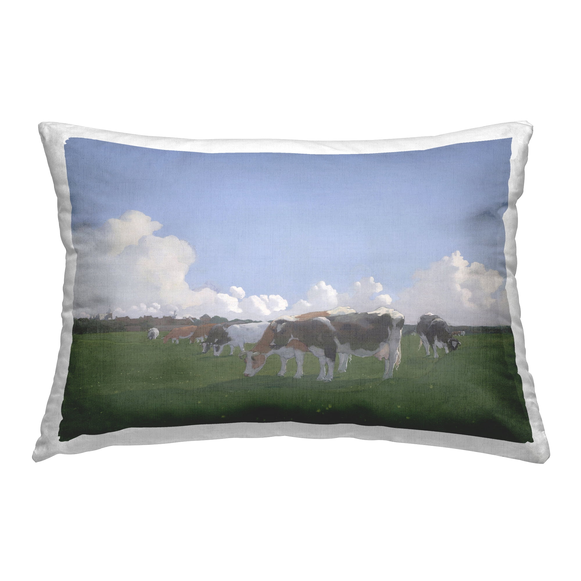 Stupell Industries Grazing Cattle with Low Clouds Decorative Printed Throw Pillow Design by Jan Voerman .