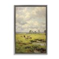 thumbnail image 1 of Stupell Industries Transitional Grazing Cows Countryside Gray Floating Frame Canvas Art, 17 x 25, by Petals Prints Design, 1 of 8