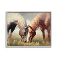 thumbnail image 1 of Stupell Industries Grazing Horse Pair Animals & Insects Painting Gray Framed Art Print Wall Art, 30 x 24, 1 of 9