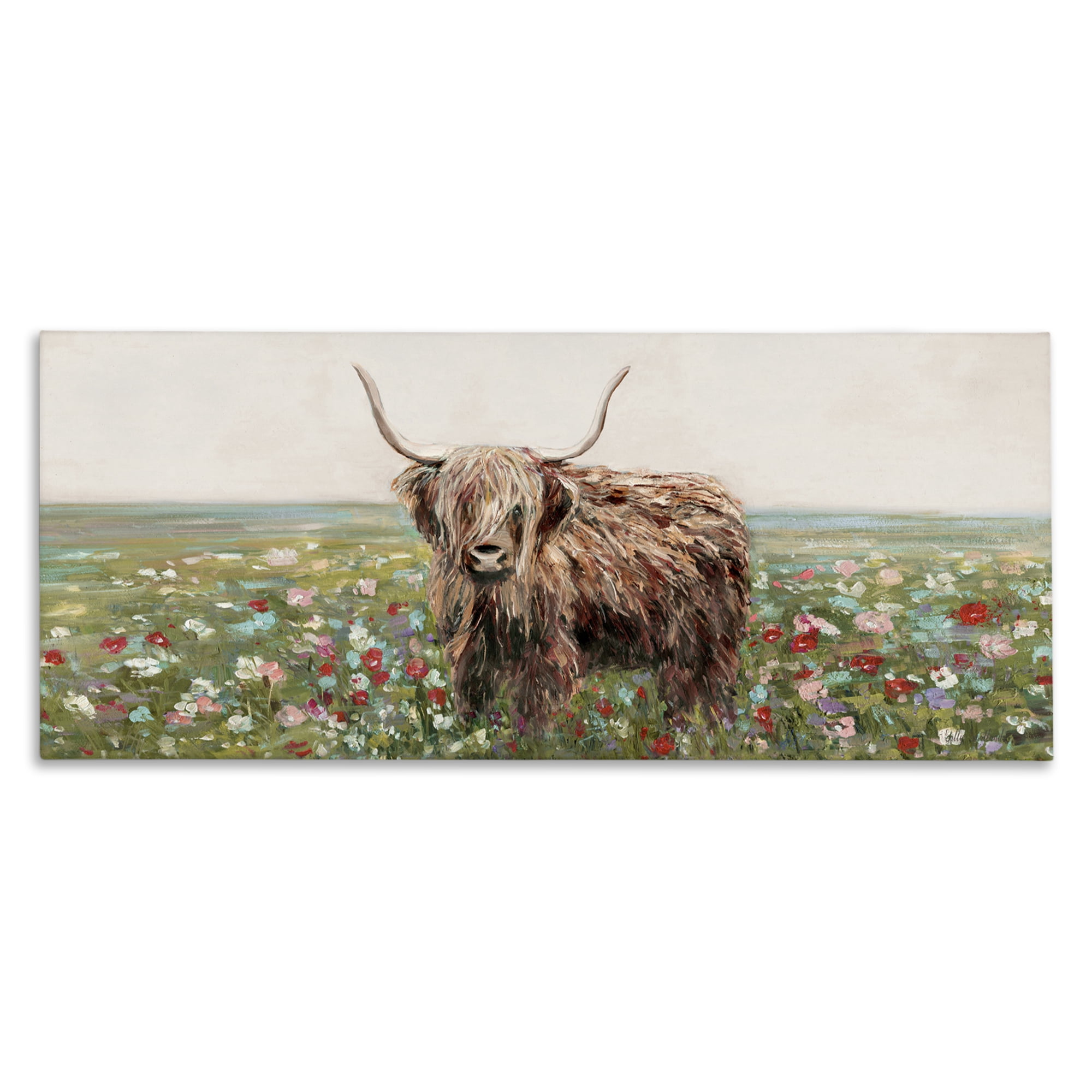 Stupell Industries Grazing In Poppy Field Canvas Wall Art, design by Sally Swatland