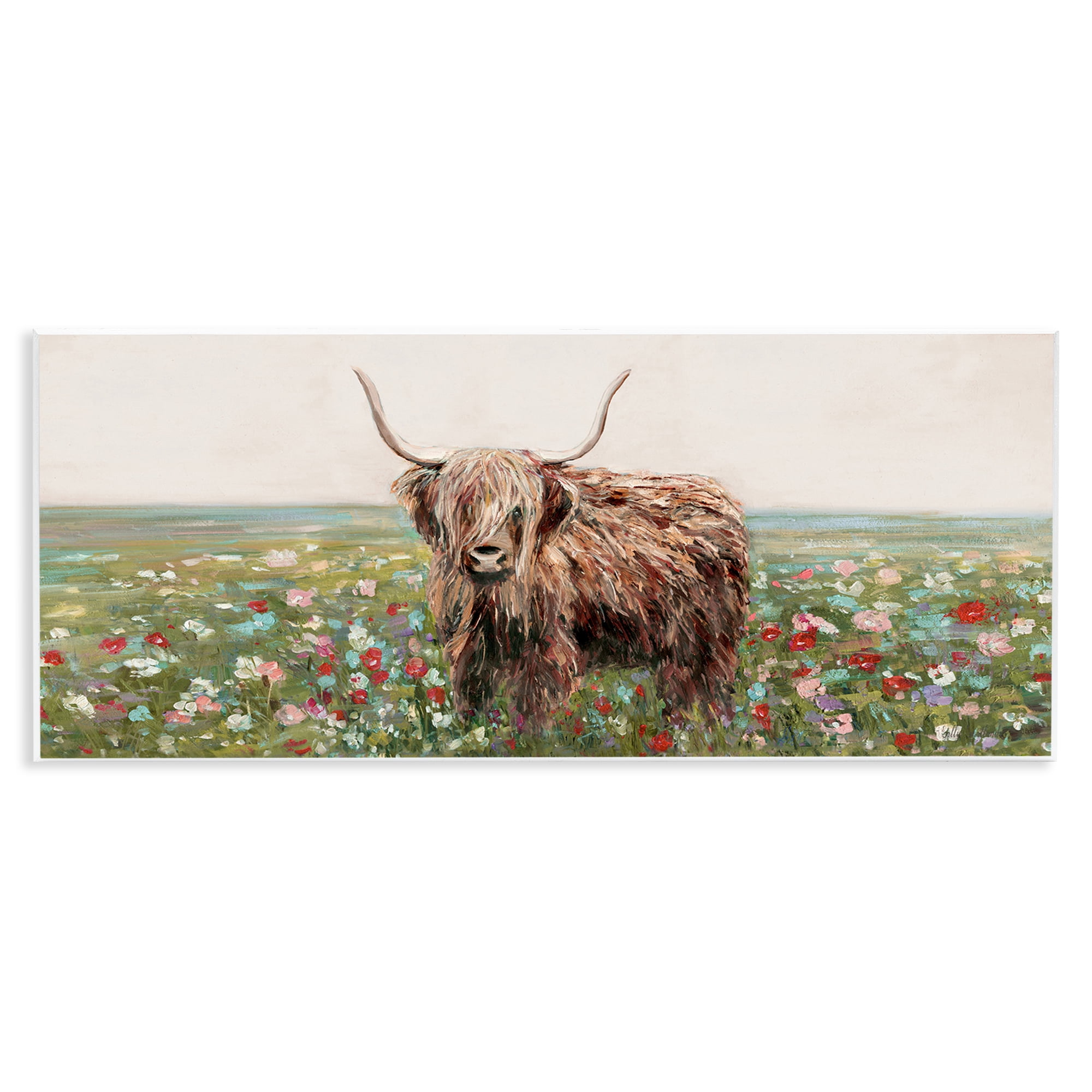 Stupell Industries Grazing In Poppy Field Wall Plaque Art, design by Sally Swatland