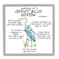 thumbnail image 1 of Stupell Industries Great Blue Heron Bird Learning Diagram Wildlife Facts Graphic Art Gray Framed Art Print Wall Art, Design by Dishique, 1 of 5