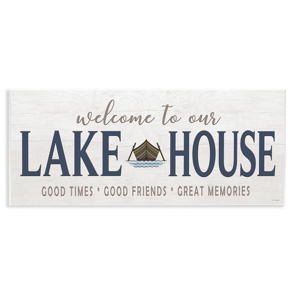 Stupell Industries Great Memories Lake House Wall Plaque Art, design by Seven Trees Design