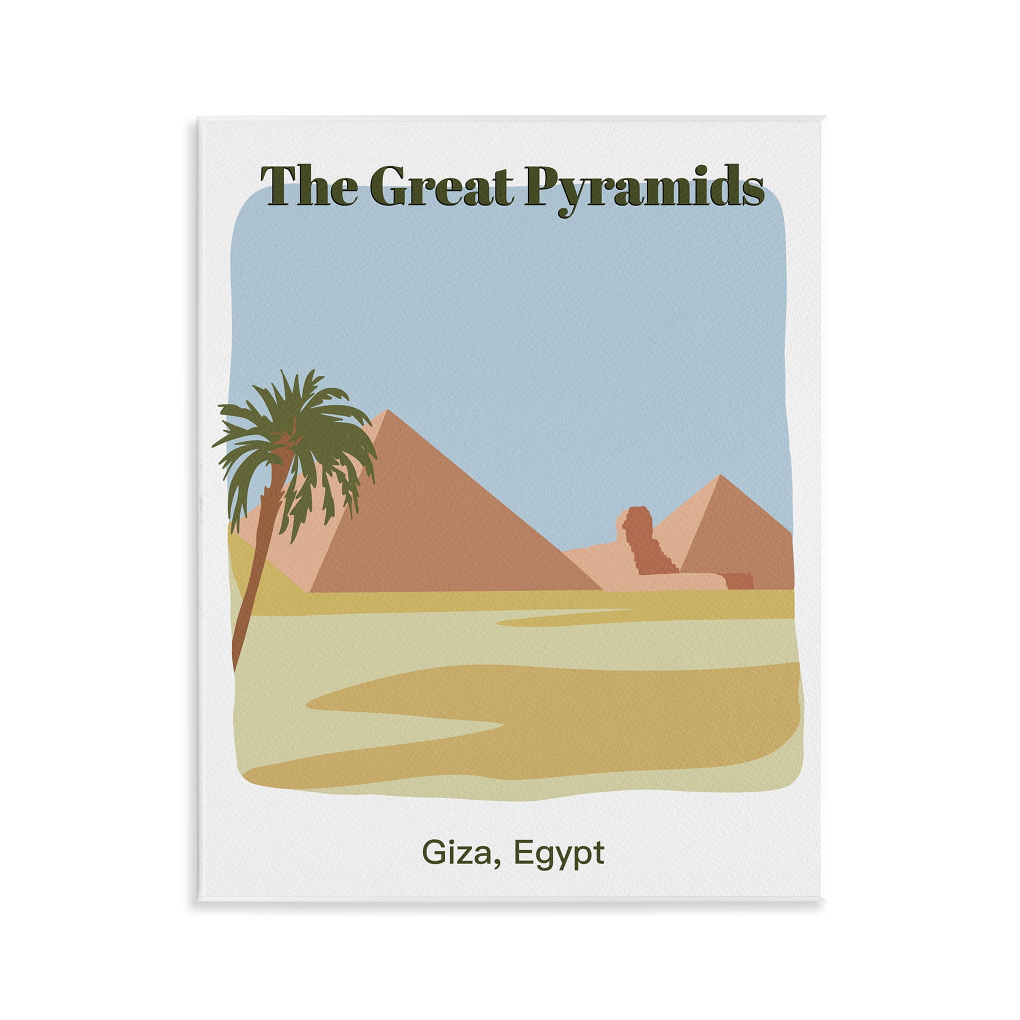 Stupell Industries Great Pyramids Architecture Town & City Painting Unframed Art Print Wall Art, 11 x 14