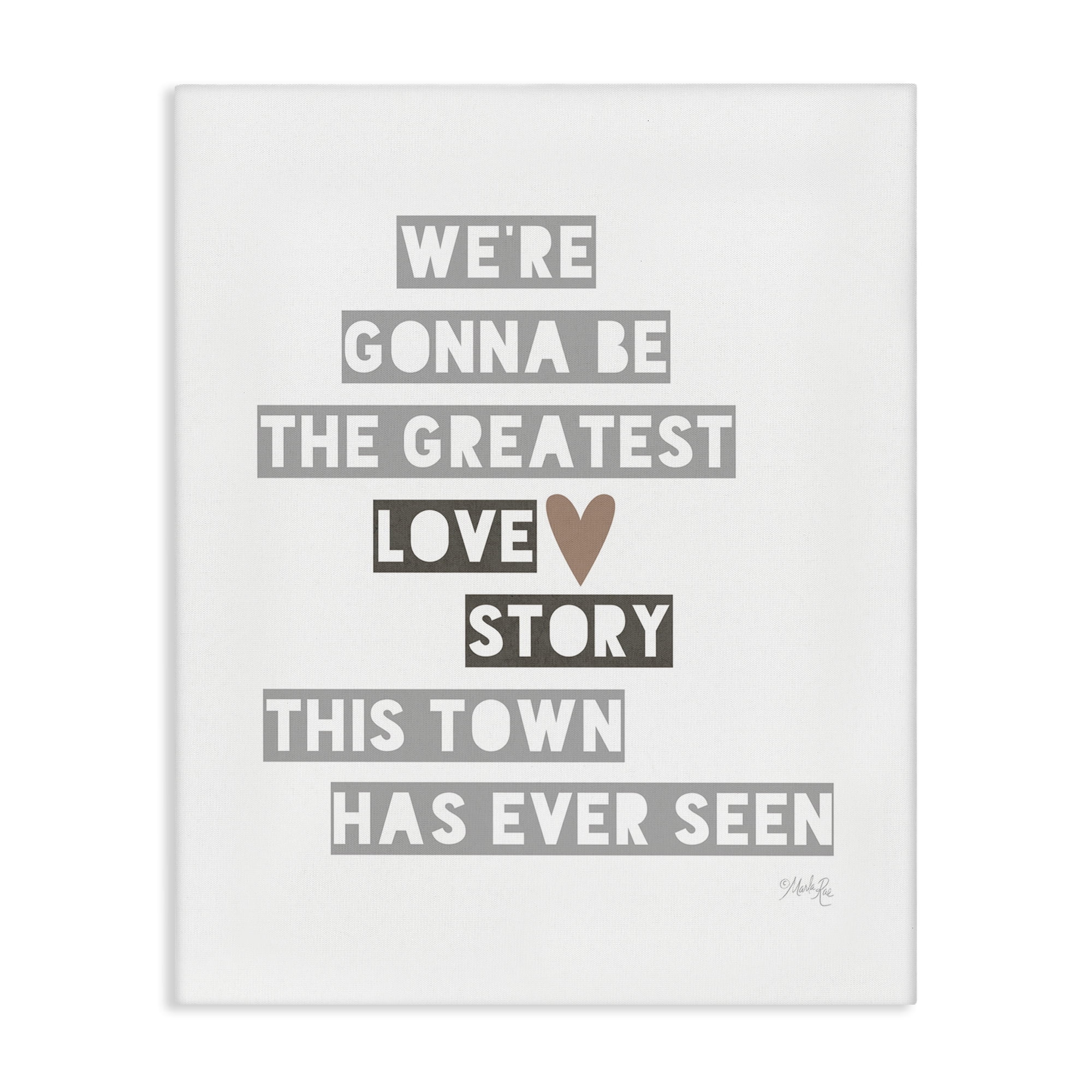 Stupell Industries Greatest Love Story Typography Painting Gallery Wrapped Canvas Art Print Wall Art, 30 x 40