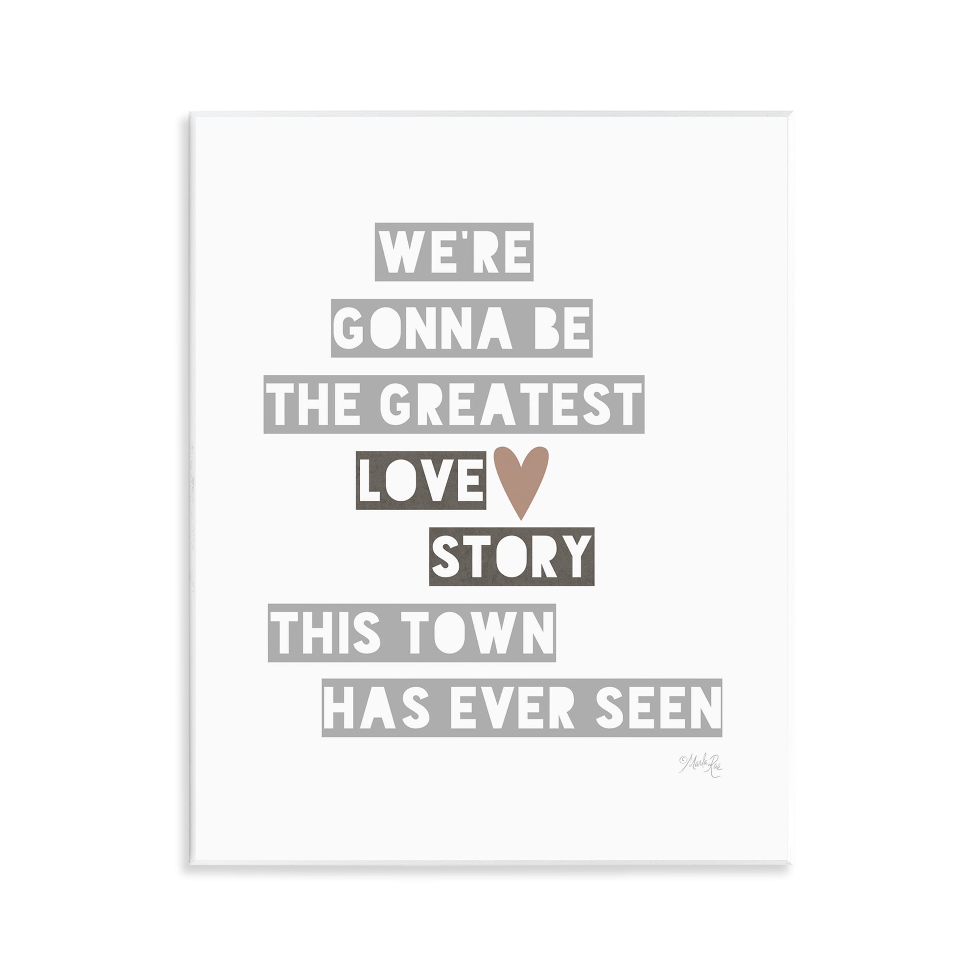 Stupell Industries Greatest Love Story Typography Painting Unframed Art Print Wall Art, 11 x 14