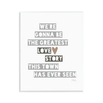 Stupell Industries Greatest Love Story Typography Painting Unframed Art Print Wall Art, 11 x 14