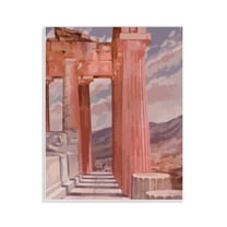 Stupell Industries Greek Architecture View Buildings & Architecture Painting Unframed Art Print Wall Art, 11 x 14