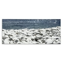 Stupell Industries Greek Pebbles Shore Landscape & Nature Photography Wrapped Canvas Art Print Wall Art, 24 x 10