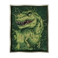 thumbnail image 1 of Stupell Industries Green Abstract T-Rex Animals & Insects Painting Gray Floater Framed Canvas Art Print Wall Art, 25 x 31, 1 of 10