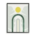 thumbnail image 1 of Stupell Industries Green Arches Tropical Abstraction Abstract Painting Black Framed Art Print Wall Art, 1 of 5