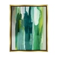 thumbnail image 1 of Stupell Industries Green Asymmetrical Abstract Abstract Painting Gold Floater Framed Art Print Wall Art, 25 x 31, 1 of 9
