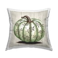 thumbnail image 1 of Stupell Industries Green Autumnal Pumpkin Botanical Leaf Pattern Design by Elizabeth Tyndall Throw Pillow, 1 of 6