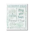 thumbnail image 1 of Stupell Industries Green Bathroom Rules Typography Painting Gallery Wrapped Canvas Art Print Wall Art, 16 x 20, 1 of 8
