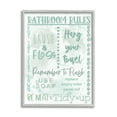 thumbnail image 1 of Stupell Industries Green Bathroom Rules Typography Painting Gray Framed Art Print Wall Art, 16 x 20, 1 of 9