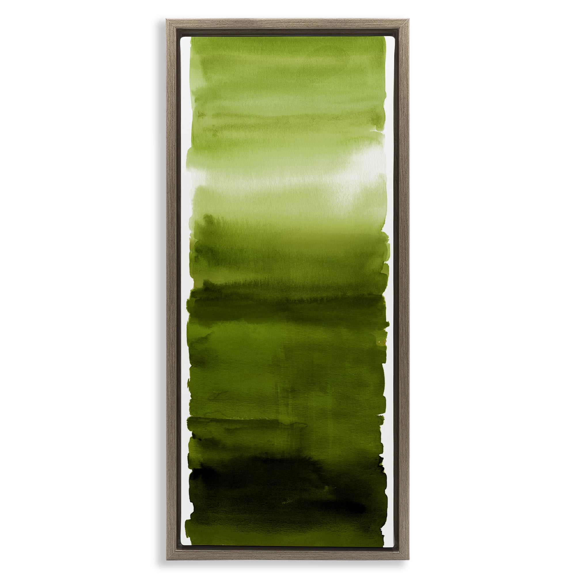 Stupell Industries Green Blend Gradient Brown Framed Floater Canvas Wall Art, design by Allie Corbin