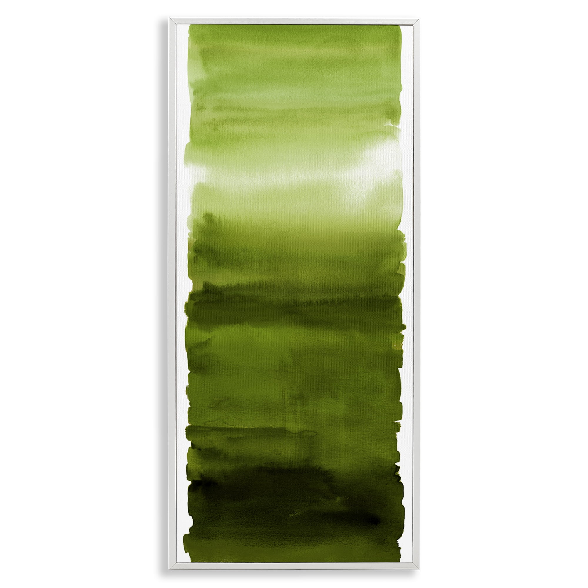 Stupell Industries Green Blend Gradient White Framed Giclee Art, design by Allie Corbin