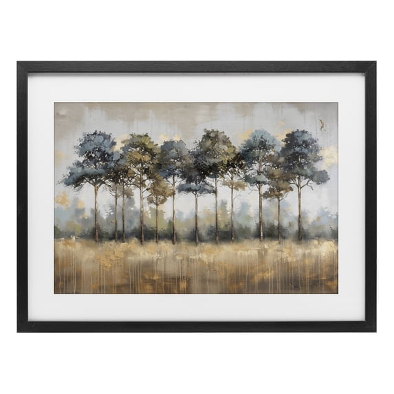 Stupell Industries Traditional Green & Blue Forest Grove Black Framed Print Under Glass, 20 x 14, by Creative Studio