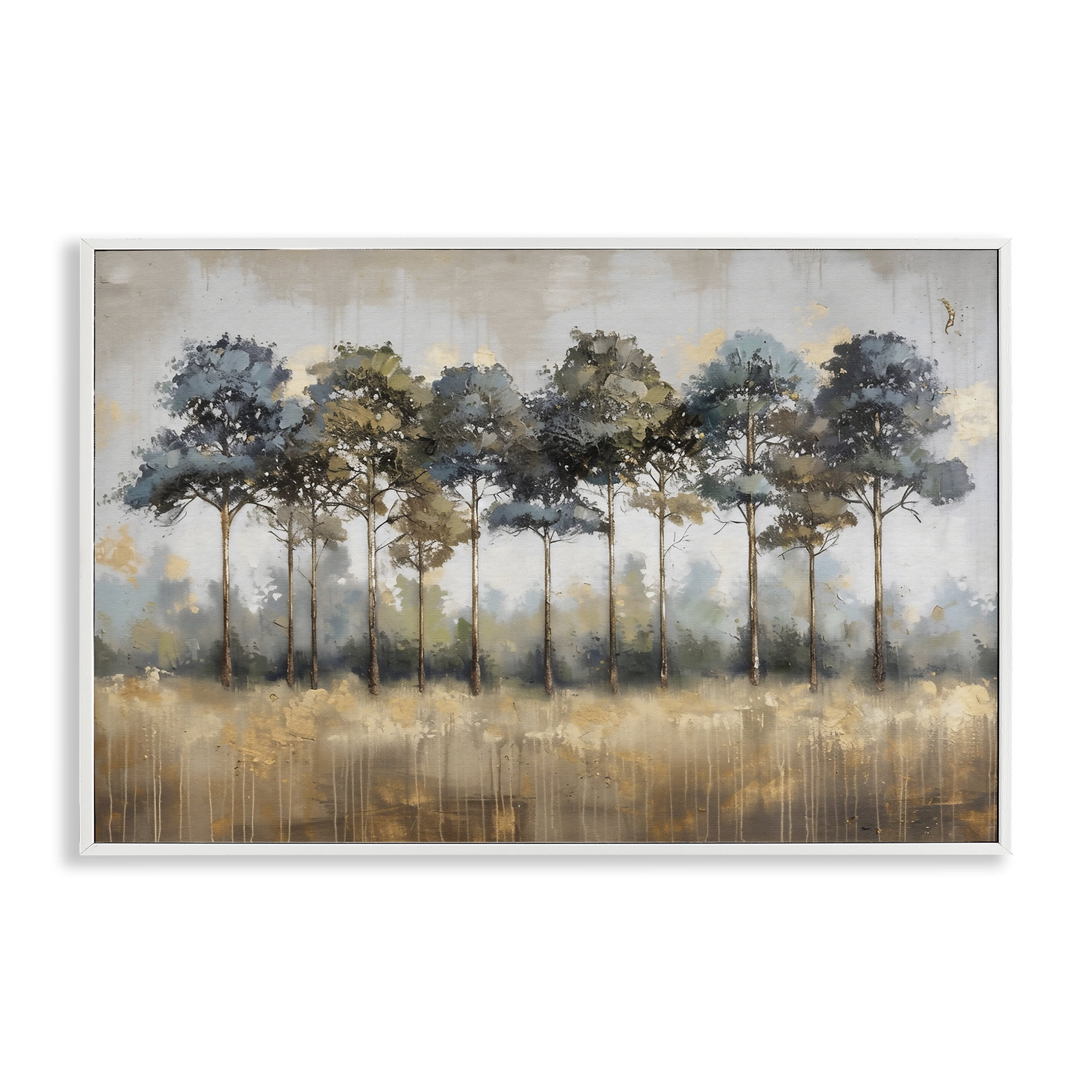 Stupell Industries Green & Blue Forest Grove White Framed Giclee Art, design by Creative Studio