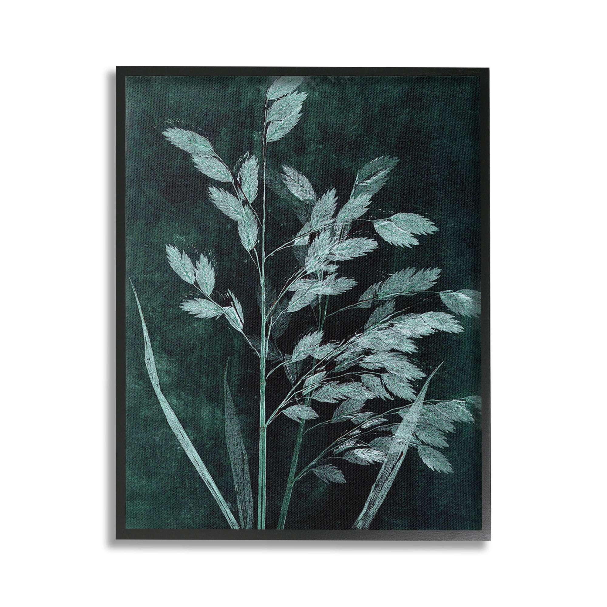 Stupell Industries Green Botanical Imprints Botanical & Floral Painting Black Framed Art Print Wall Art, 24 x 30