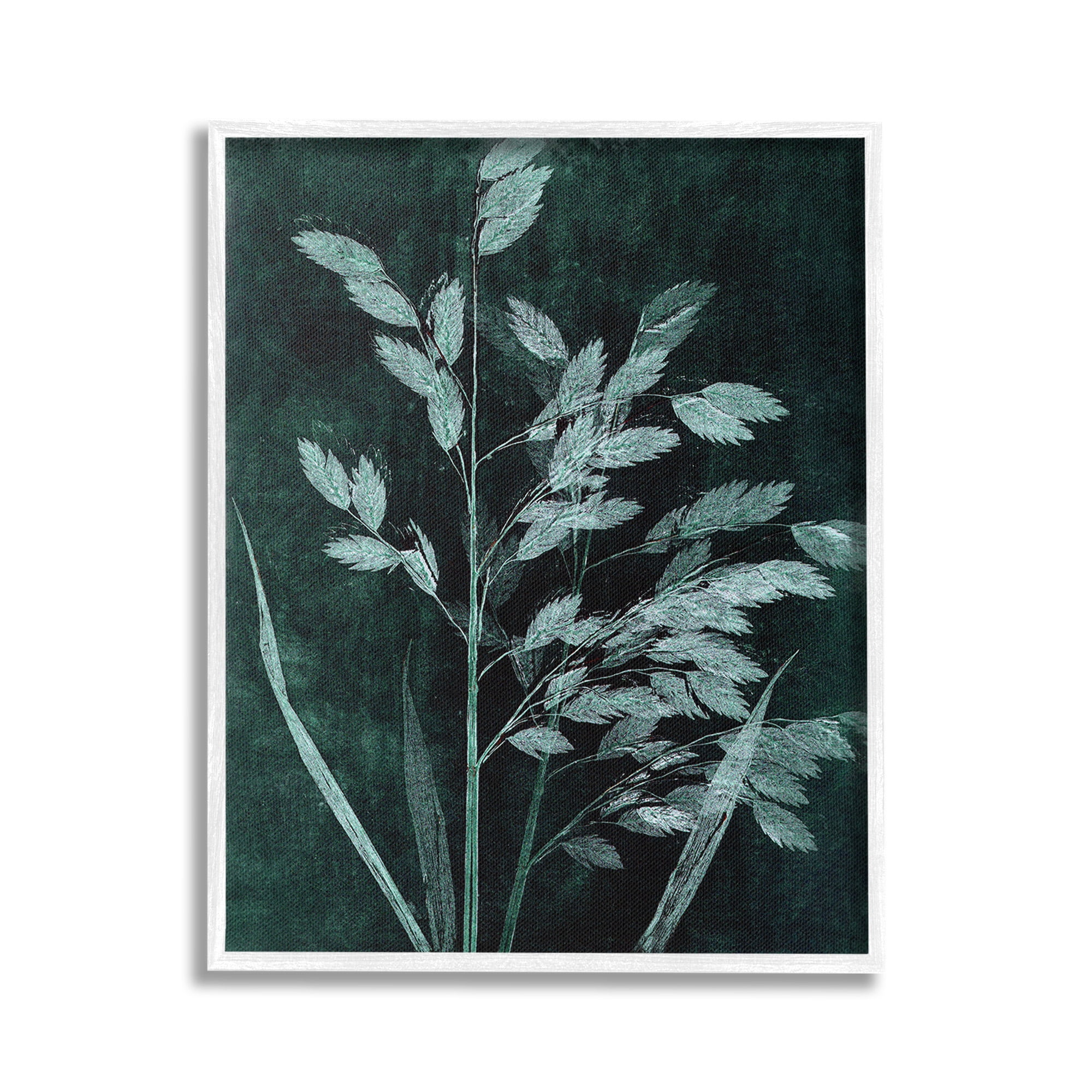 Stupell Industries Green Botanical Imprints Botanical & Floral Painting White Framed Art Print Wall Art, 24 x 30