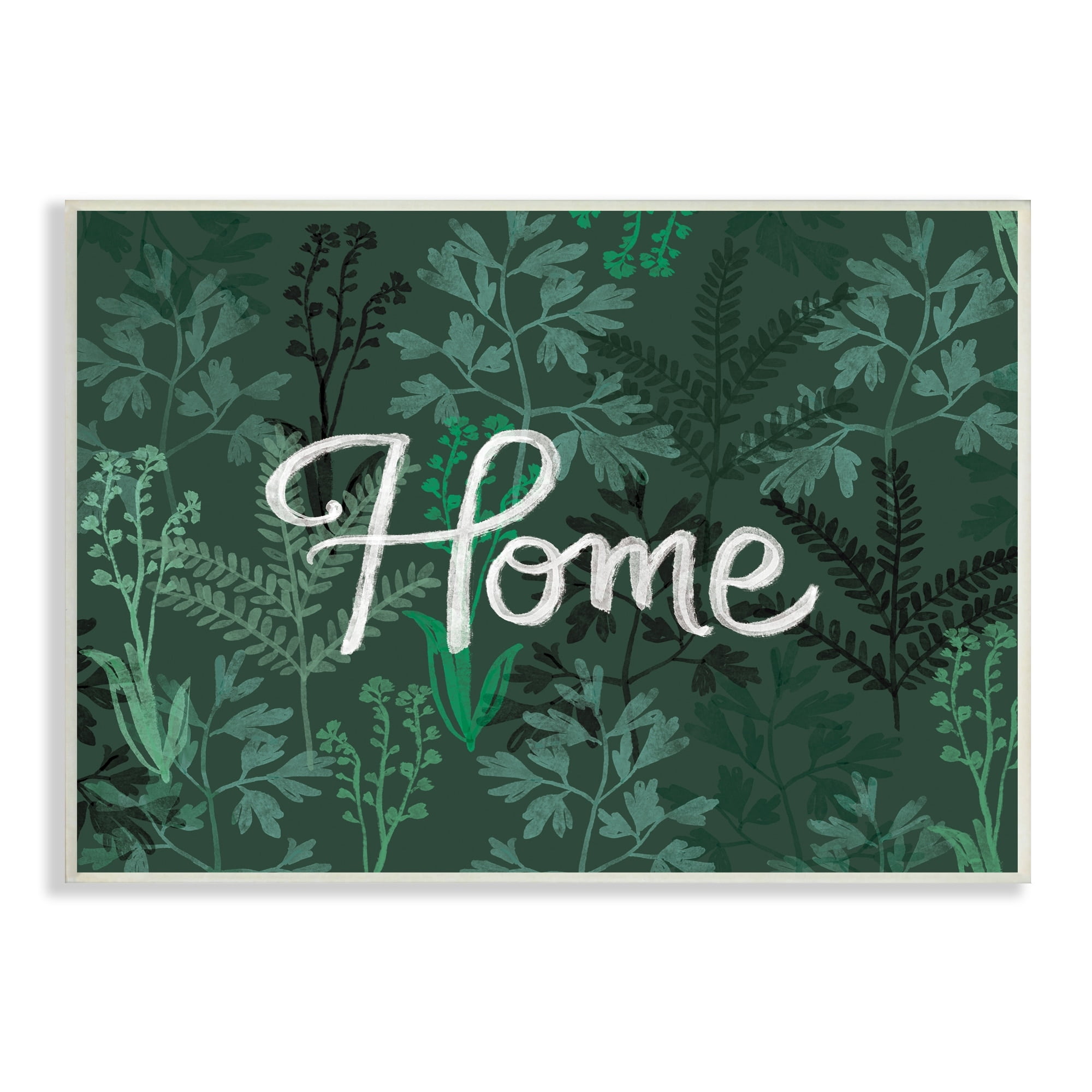 Stupell Industries Green Botanicals Plants Home Calligraphy Cottage Design Graphic Art Unframed Art Print Wall Art, Design by Ilaria Benedetti
