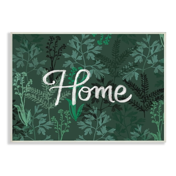 Stupell Industries Green Botanicals Plants Home Calligraphy Cottage Design Graphic Art Unframed Art Print Wall Art, Design by Ilaria Benedetti