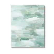Stupell Industries Green Brush Strokes Abstract Painting Gallery Wrapped Canvas Art Print Wall Art, 16 x 20