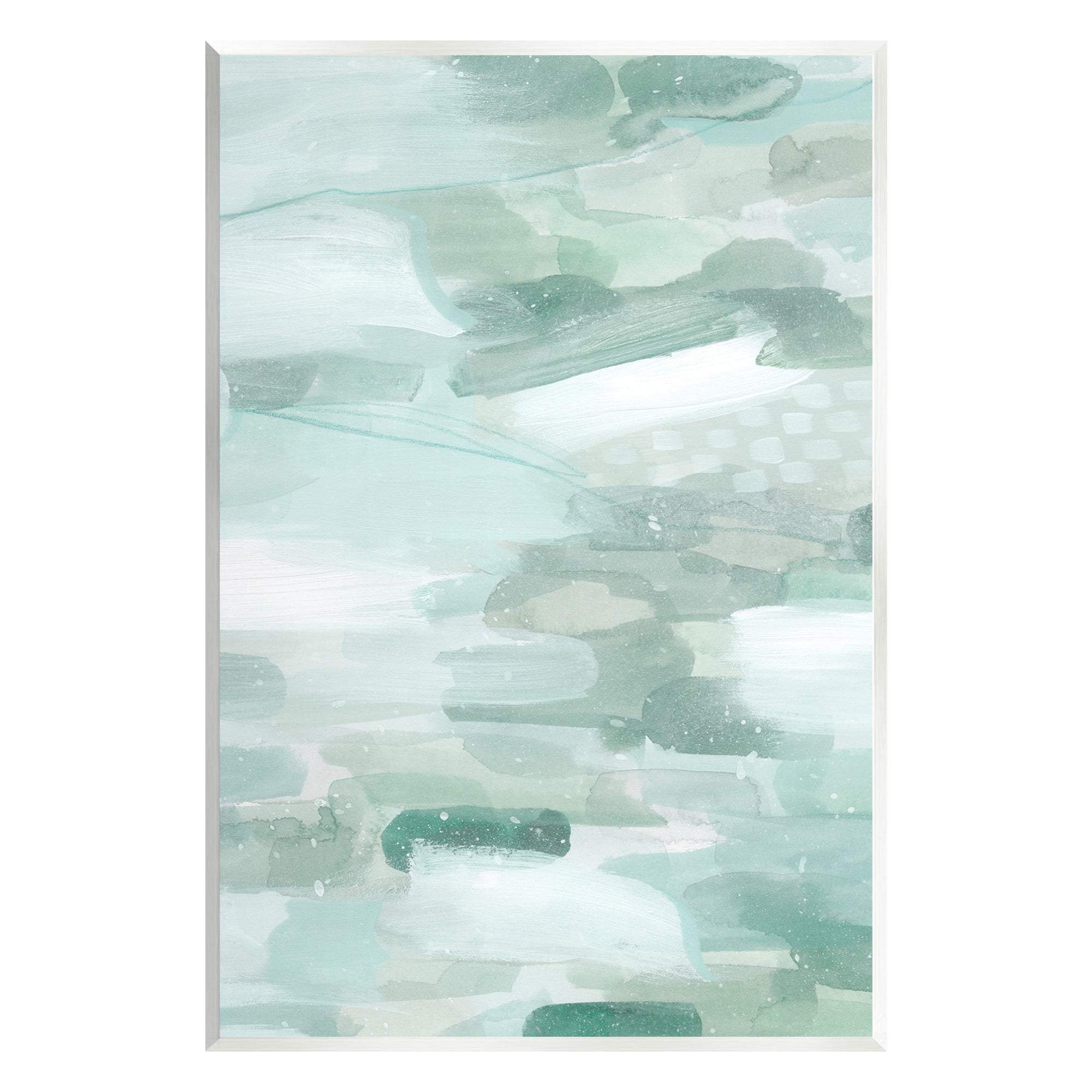 Stupell Industries Green Brush Strokes Abstract Painting Unframed Art Print Wall Art, 13 x 19