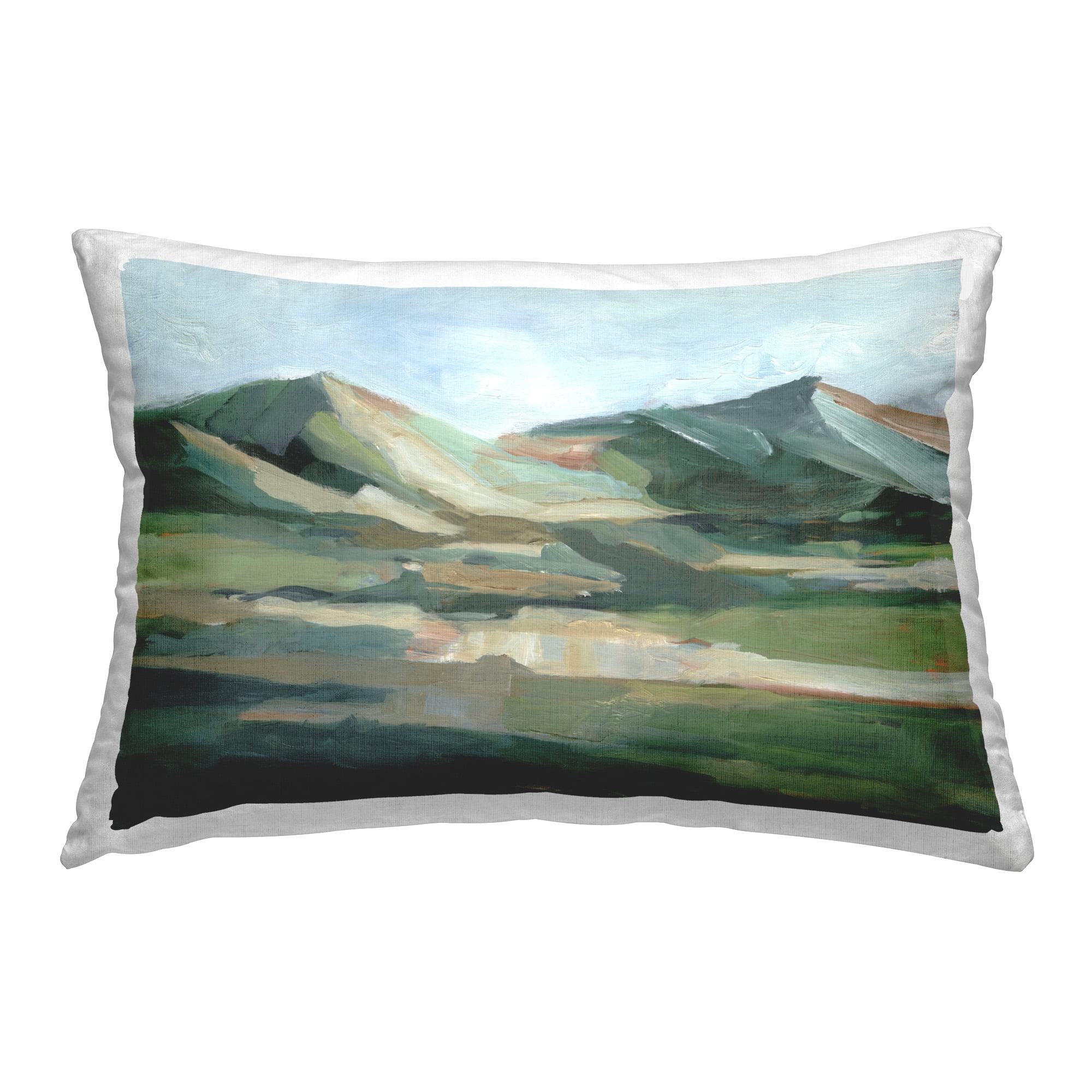 Stupell Industries Green Brushed Mountains Decorative Printed Throw Pillow Design by Ethan Harper
