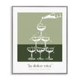 thumbnail image 1 of Stupell Industries Green Champagne Tower Gray Framed Giclee Art design by Lettered and Lined, 30 x 24, 1 of 8