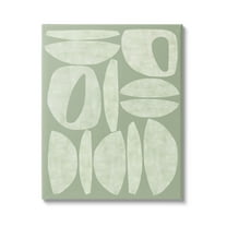 Stupell Industries Green Contemporary Shapes Abstract Painting Gallery Wrapped Canvas Art Print Wall Art, 16 x 20