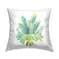 thumbnail image 1 of Stupell Industries Green Crystal Shards Blooming Succulent Plants Design by Ziwei Li Throw Pillow, 1 of 4