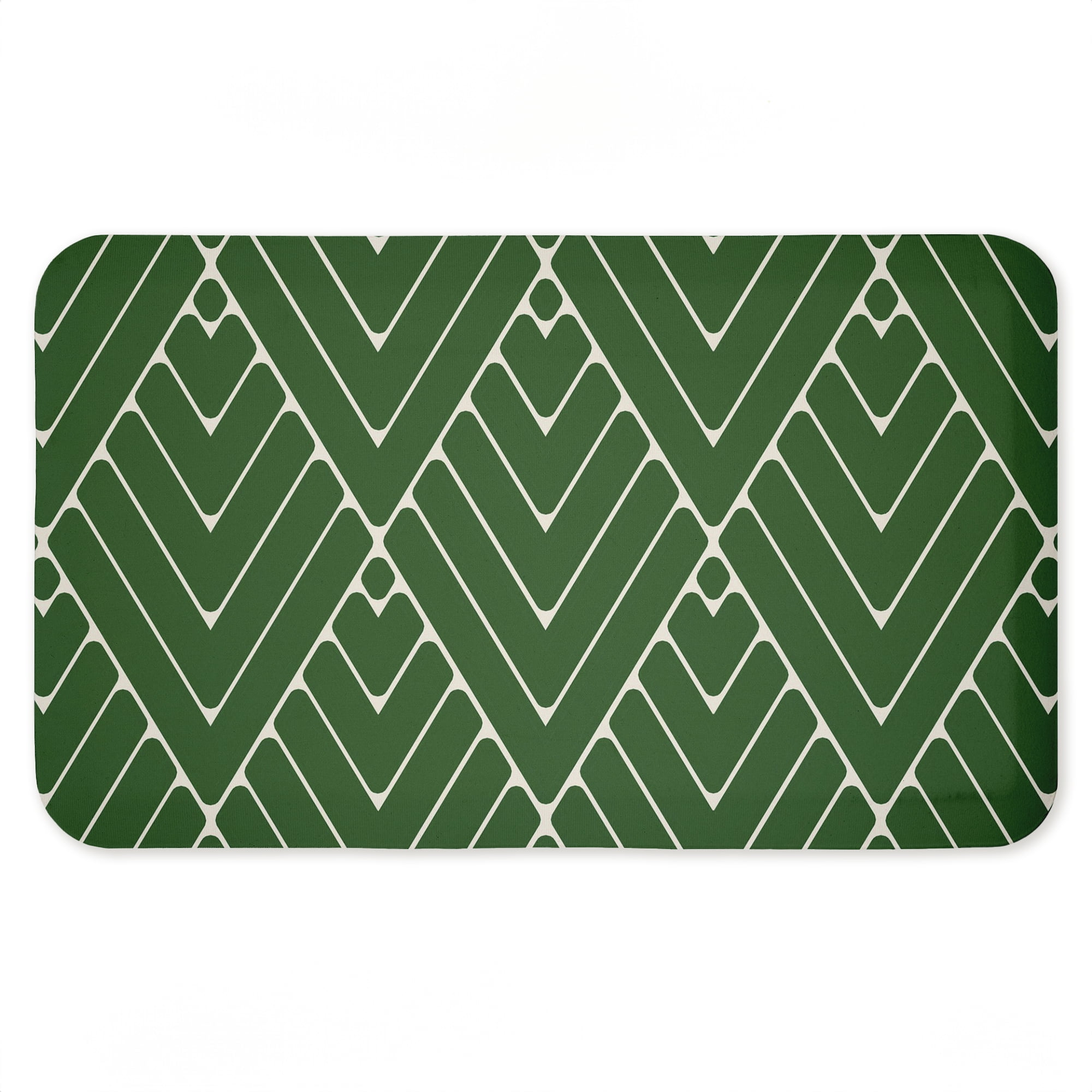Stupell Industries Green Diagonals Abstract Printed Anti-Fatigue Floor Mat, design by SunDance Group LLC