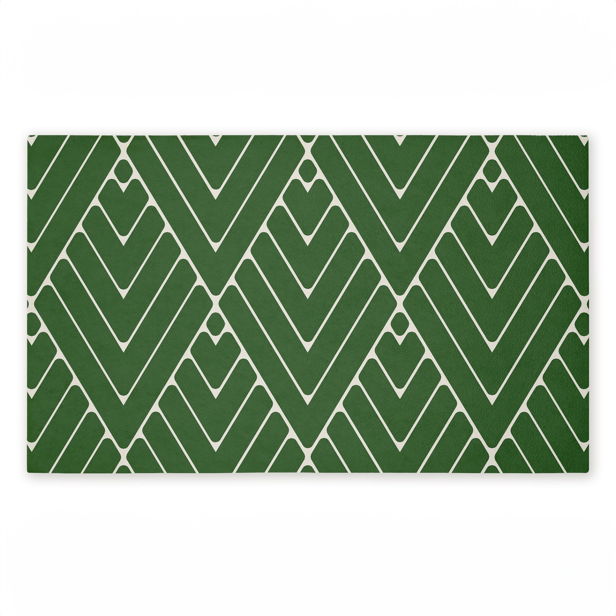 Stupell Industries Green Diagonals Abstract Printed Outdoor Door Floor Mat, design by SunDance Group LLC