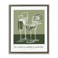 thumbnail image 1 of Stupell Industries Green Drink Toast Phrase Brown Framed Floater Canvas Wall Art design by Lettered and Lined, 21 x 17, 1 of 9