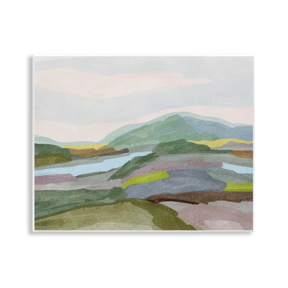 Stupell Industries Green Earth Tones Landscape Landscape & Nature Painting Unframed Art Print Wall Art, 14 x 11