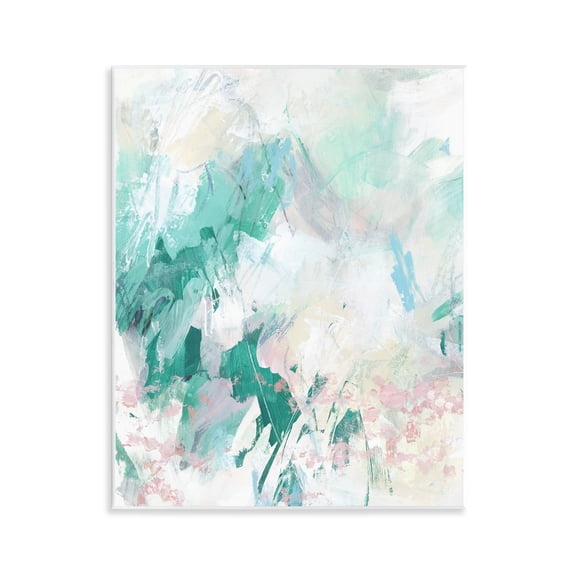 Stupell Industries Green Faded Splatter Abstract Painting Unframed Art Print Wall Art, 11 x 14