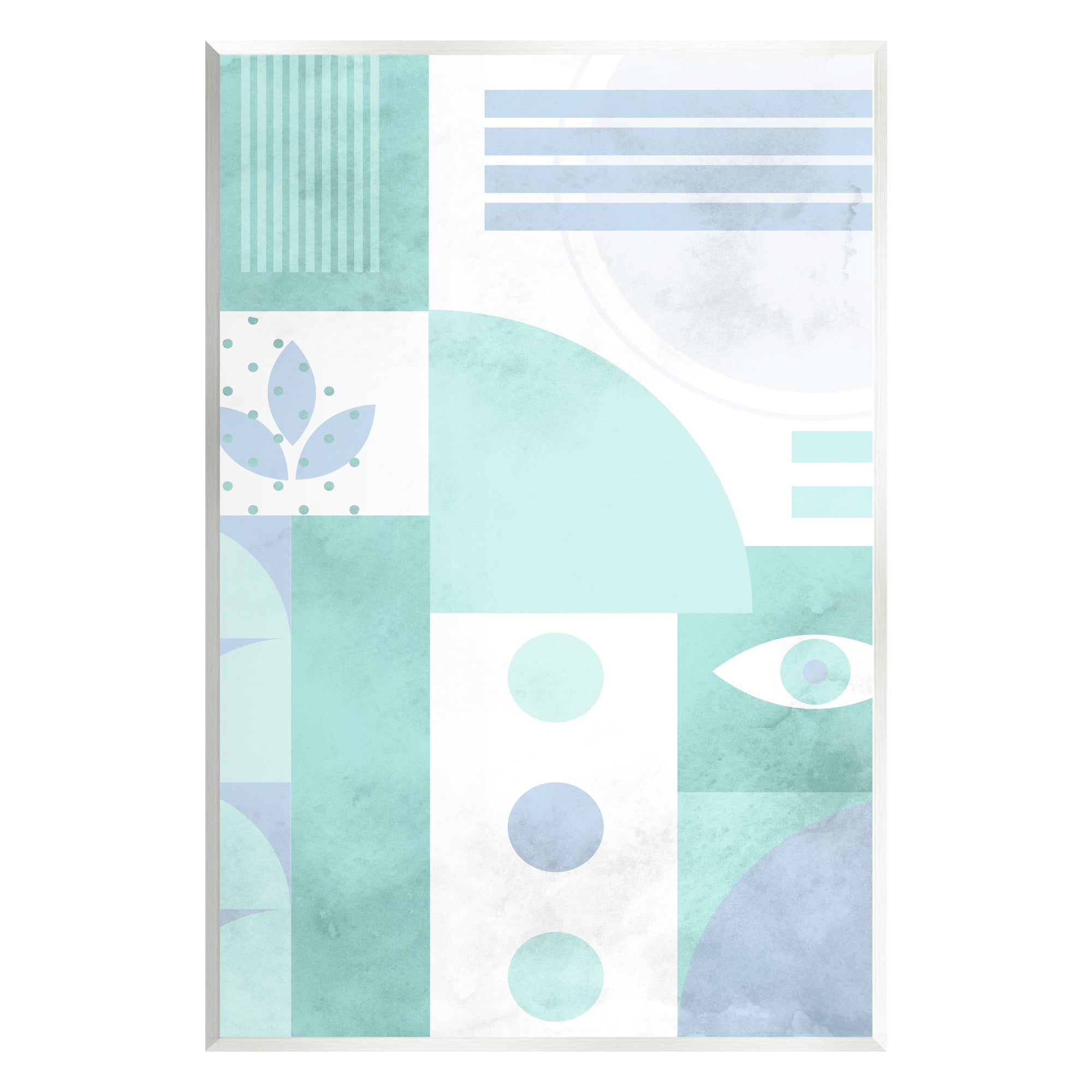 Stupell Industries Green Geometric Pattern Abstract Painting Unframed Art Print Wall Art, 10 x 15