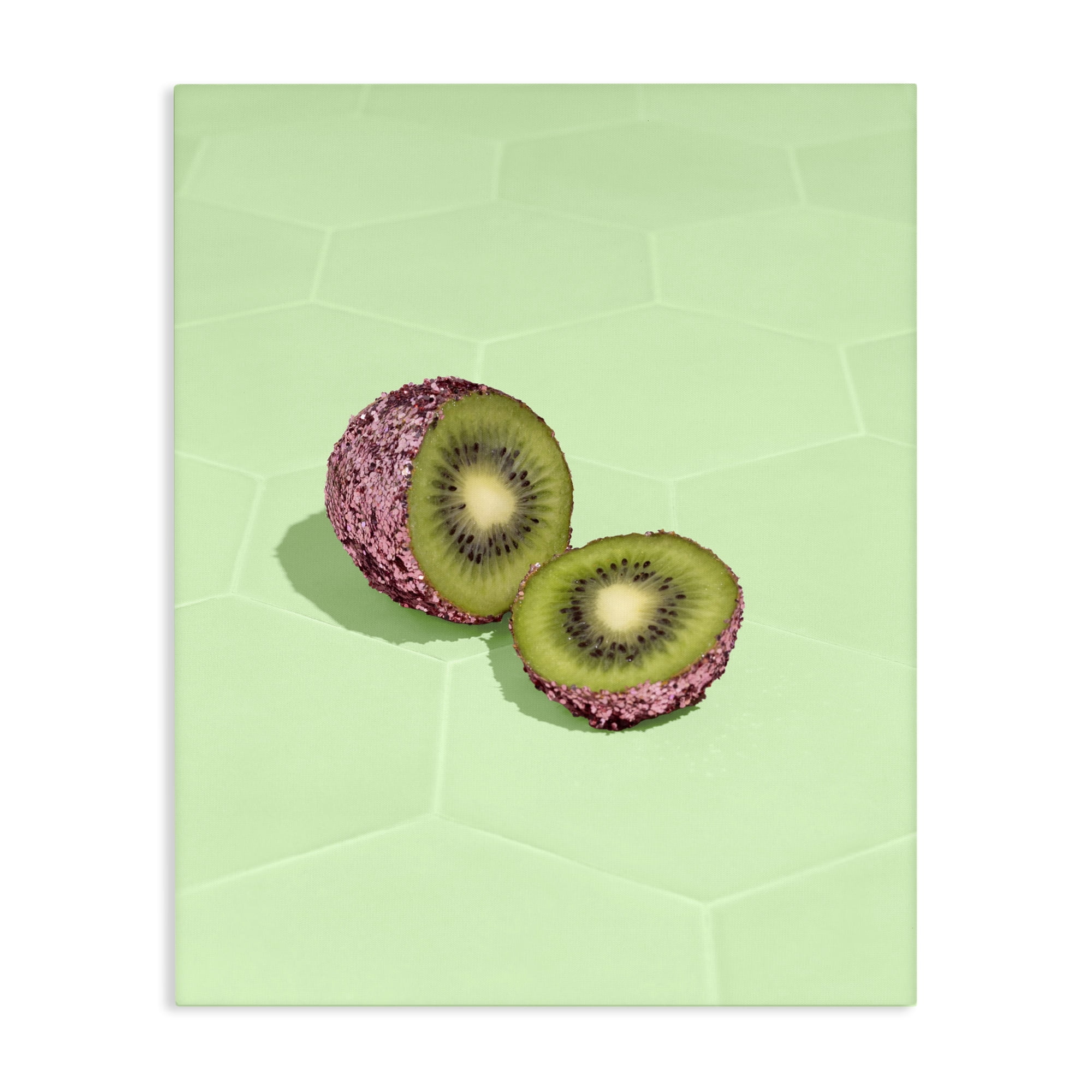 Stupell Industries Green Glimmer Kiwi Canvas Wall Art, design by LISH Creative